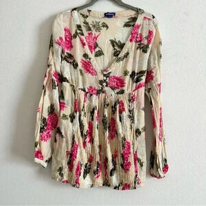 Natura Long Sleeve Boho top | size small